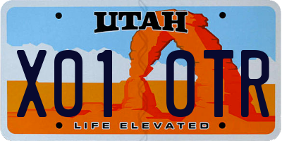 UT license plate X010TR