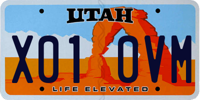 UT license plate X010VM