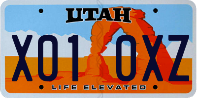UT license plate X010XZ
