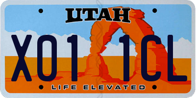 UT license plate X011CL