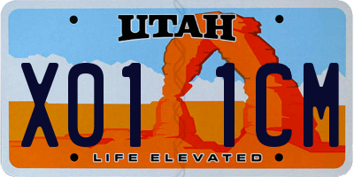 UT license plate X011CM