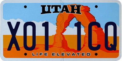 UT license plate X011CQ