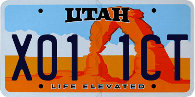 UT license plate X011CT