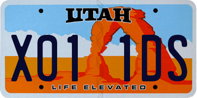 UT license plate X011DS