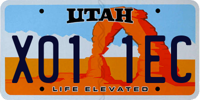 UT license plate X011EC