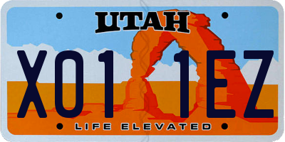 UT license plate X011EZ