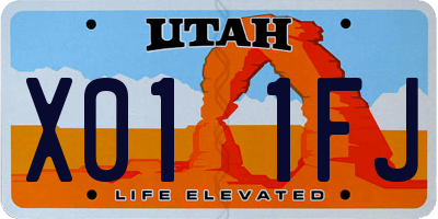 UT license plate X011FJ