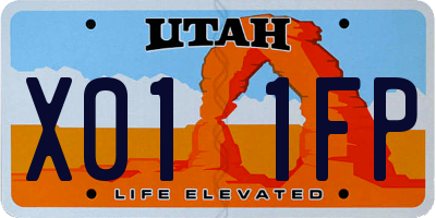 UT license plate X011FP