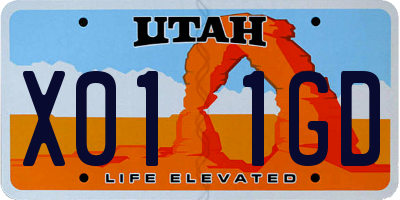 UT license plate X011GD