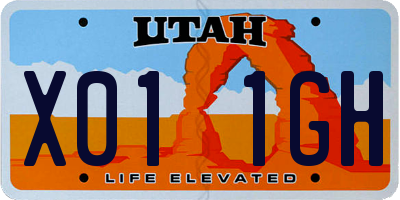 UT license plate X011GH