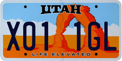 UT license plate X011GL