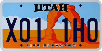 UT license plate X011HO