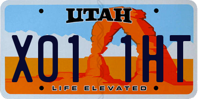 UT license plate X011HT