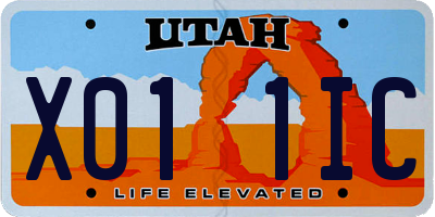 UT license plate X011IC