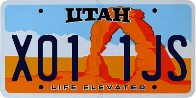 UT license plate X011JS