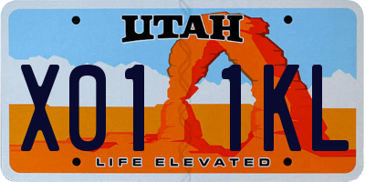 UT license plate X011KL