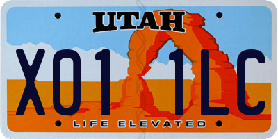UT license plate X011LC