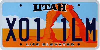UT license plate X011LM