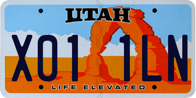 UT license plate X011LN