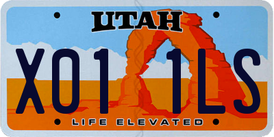 UT license plate X011LS