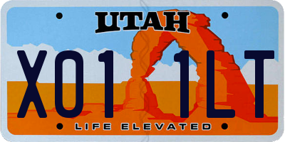 UT license plate X011LT