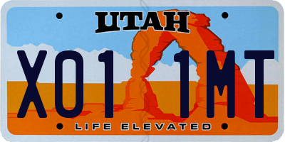 UT license plate X011MT
