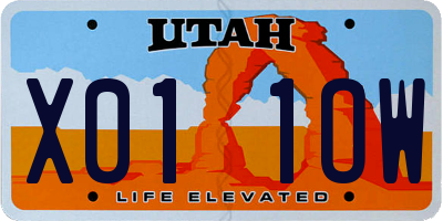 UT license plate X011OW