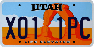 UT license plate X011PC