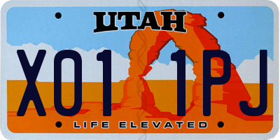 UT license plate X011PJ