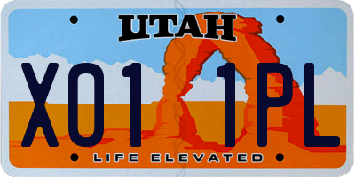 UT license plate X011PL