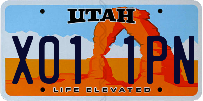 UT license plate X011PN