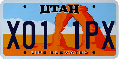 UT license plate X011PX