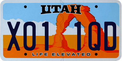 UT license plate X011QD