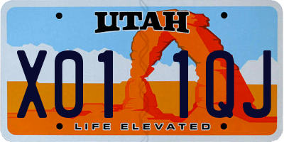 UT license plate X011QJ