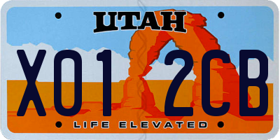 UT license plate X012CB