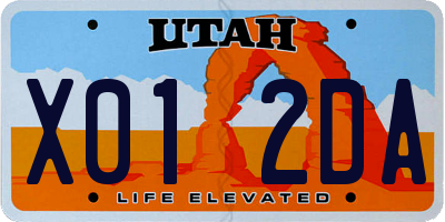UT license plate X012DA
