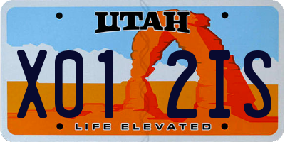 UT license plate X012IS