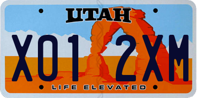 UT license plate X012XM