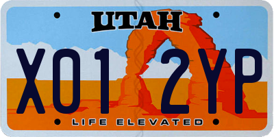 UT license plate X012YP