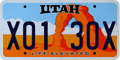 UT license plate X013OX
