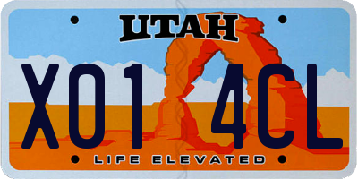 UT license plate X014CL