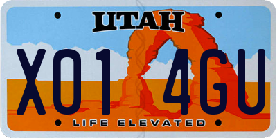 UT license plate X014GU
