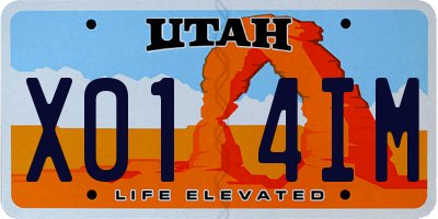 UT license plate X014IM