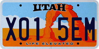 UT license plate X015EM