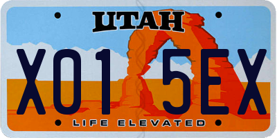 UT license plate X015EX