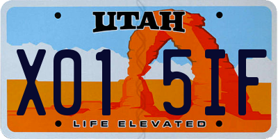 UT license plate X015IF