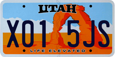 UT license plate X015JS