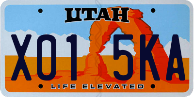 UT license plate X015KA