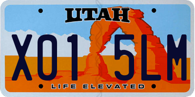 UT license plate X015LM