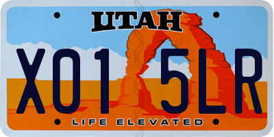 UT license plate X015LR